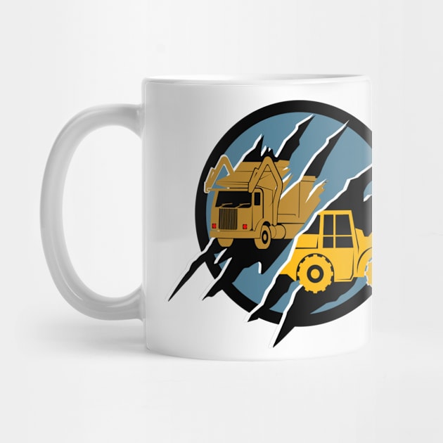 Dump Truck and Excavator by Toogoo